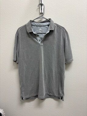 Tommy Bahama Men's Washed Gray Short-Sleeve Polo